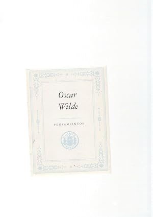 Imagen del vendedor de Pensamientos de Oscar Wilde a la venta por El Boletin