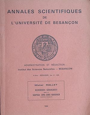 Recherches géologiques dans la Skopsa Crna Gora-Karadagh (Macédoine - Yougoslavie) (ANNALES SCIEN...