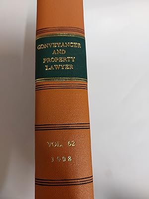 Imagen del vendedor de The Conveyancer And Property Lawyer Vol 62 a la venta por Cambridge Rare Books