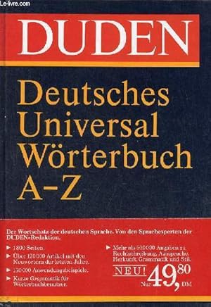 Bild des Verkufers fr Duden Deutsches Universalwrterbuch A-Z. zum Verkauf von Le-Livre