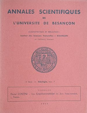 Les graphoceratidae du Jura franc-comtois (ANNALES SCIENTIFIQUES DE L'UNIVERSITÉ DE BESANÇON 3e S...