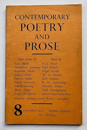 Immagine del venditore per Contemporary Poetry and Prose 8, December 1936 venduto da George Ong Books
