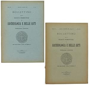 BOLLETTINO DELLA SOCIETA' PIEMONTESE DI ARCHEOLOGIA E BELLE ARTI. Annata completa 1927.:
