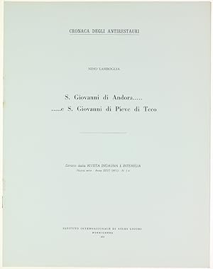 S.GIOVANNI DI ANDORA. e S.GIOVANNI DI PIEVE DI TECO. Cronaca degli antirestauri: