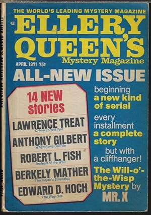 Bild des Verkufers fr ELLERY QUEEN'S Mystery Magazine: April, Apr. 1971 zum Verkauf von Books from the Crypt
