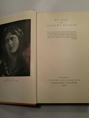 Bild des Verkufers fr My Life Autobiography of Isadora Duncan zum Verkauf von ANTIQUARIAT Franke BRUDDENBOOKS
