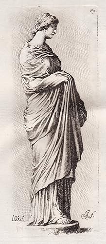 Bild des Verkufers fr Draped female figure (Plate 89) - Statue statues sculpture antiquity Antike Altertum zum Verkauf von Antiquariat Steffen Vlkel GmbH