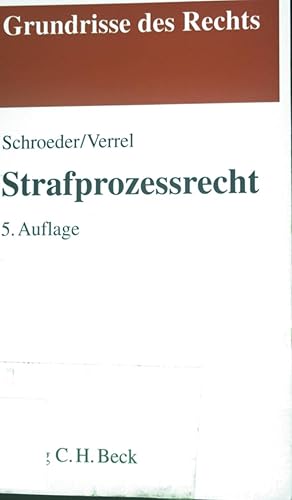 Seller image for Strafprozessrecht. Grundrisse des Rechts for sale by books4less (Versandantiquariat Petra Gros GmbH & Co. KG)
