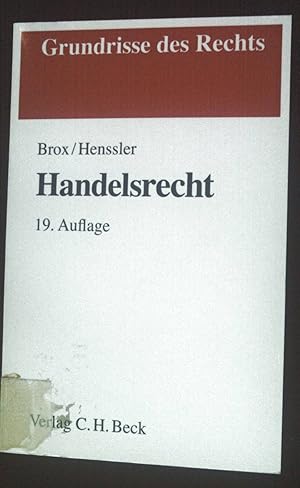 Seller image for Handelsrecht : mit Grundzgen des Wertpapierrechts. Grundrisse des Rechts for sale by books4less (Versandantiquariat Petra Gros GmbH & Co. KG)