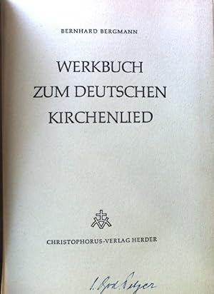 Seller image for Werkbuch zum deutschen Kirchenlied. for sale by books4less (Versandantiquariat Petra Gros GmbH & Co. KG)