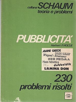 Imagen del vendedor de collana Schaum teoria e problemi PUBBLICIT 230 problemi risolti 1985 a la venta por MULTI BOOK