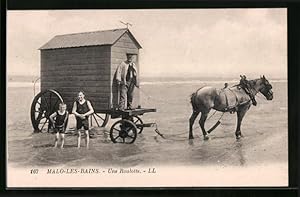 Image du vendeur pour Carte postale Malo-les-Bains, Une Roulotte mis en vente par Bartko-Reher