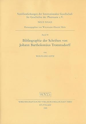 Bild des Verkufers fr Bibliographie der Schriften von Johann Bartholomus Trommsdorff zum Verkauf von Bcherhandel-im-Netz/Versandantiquariat