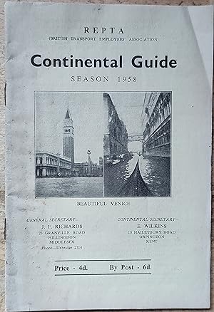 Seller image for Continental guide Season 1958 for sale by Shore Books