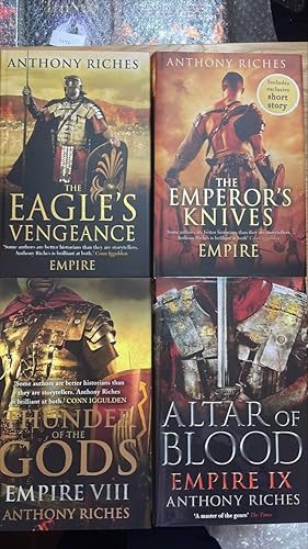 Seller image for Wounds of Honour, Arrows of Fury, Fortress of Spears ++++. Signed and lined, limited, numbered UK first editions, first printings of the first nine novels in the Empire series. All are in at least Near fine / near fine unread condition. for sale by Signed and Delivered Books