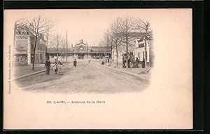 Ansichtskarte Laon, Avenue de la Gare, Bahnhof