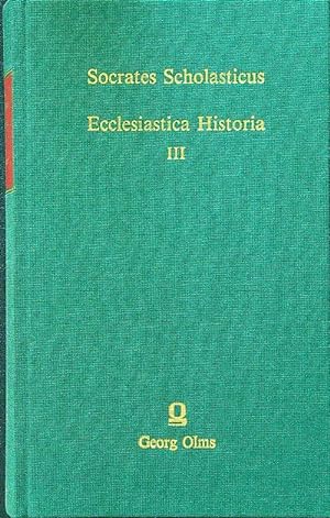 Bild des Verkufers fr Ecclesiastica Historia III zum Verkauf von Librodifaccia