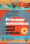 Image du vendeur pour Principios matemticos del control de la calidad de la produccin mis en vente par Agapea Libros