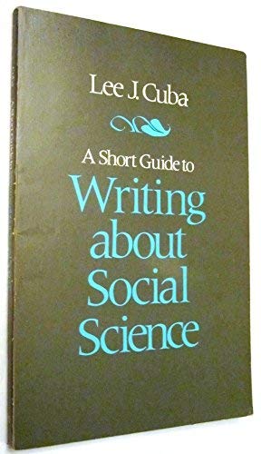 Bild des Verkufers fr A Short Guide to Writing About Social Science zum Verkauf von Redux Books