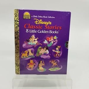 Seller image for Disney's Classic Stories: 8 Little Golden Books : The Lion King, Aladdin the Magic Carpet Ride, Pocahontas, Bambi, the Little Mermaid, Pinocchio, Pooh Eeyore, Be Happy, the hun for sale by GoodwillNI