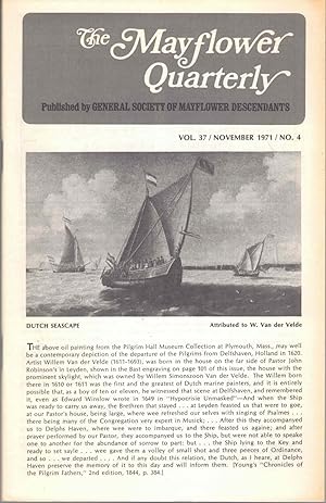 Seller image for The Mayflower Quarterly Vol. 37 No. 4, November 1971 for sale by Kenneth Mallory Bookseller ABAA