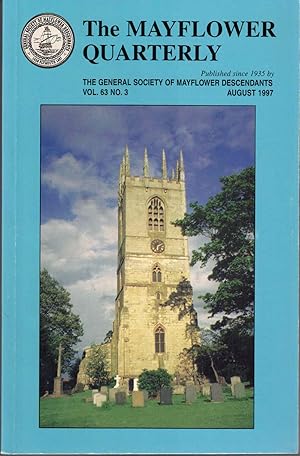 Seller image for The Mayflower Quarterly Vol. 63 No. 3, August 1997 for sale by Kenneth Mallory Bookseller ABAA