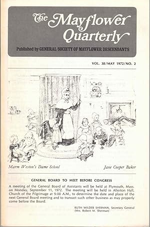 Seller image for The Mayflower Quarterly Vol. 38 No. 2, May 1972 for sale by Kenneth Mallory Bookseller ABAA