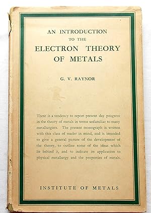 Seller image for An Introduction to the Electron Theory of Metals for sale by Transformer