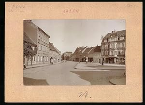 Fotografie Brück, Sohn Meissen, Ansicht Wurzen i. Sa., Blick auf den Jakobsplatz mit Litfasssäule...