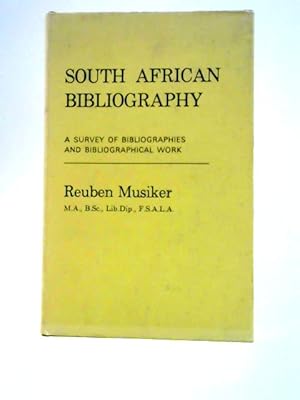 Immagine del venditore per South African Bibliography venduto da World of Rare Books