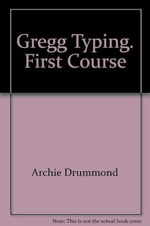 Immagine del venditore per Gregg Typing. First Course venduto da WeBuyBooks