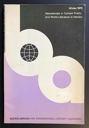 Seller image for Books Abroad, Volume 46, Number 1 (Winter 1972) - Hermeticism in Current Poetry (SIGNED by contributor Robert Bly) for sale by Philip Smith, Bookseller