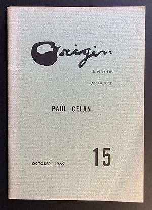 Seller image for Origin 15 (Third Series) (October 1969) - featuring Paul Celan for sale by Philip Smith, Bookseller