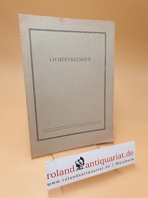 Seller image for Lichtenklingen ; 2. Heft for sale by Roland Antiquariat UG haftungsbeschrnkt