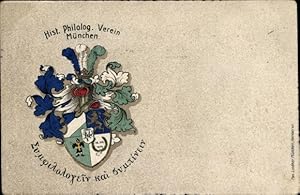 Studentika Ansichtskarte / Postkarte München, Hist. Philolog. Verein