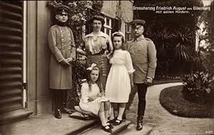 Ansichtskarte / Postkarte Großherzog Friedrich August von Oldenburg mit seinen Kindern