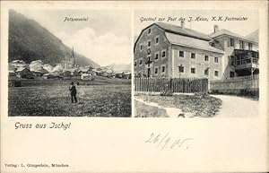Ansichtskarte / Postkarte Ischgl Tirol, Patznauntal, Gasthof zur Post des J. Heiss, K. k. Postmei...