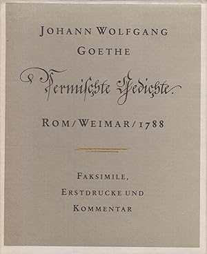 Bild des Verkufers fr Vermischte Gedichte Faksimiles, Erstdrucke und Kommentar zum Verkauf von Leipziger Antiquariat
