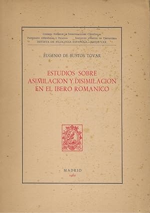 Imagen del vendedor de ESTUDIOS SOBRE ASIMILACIN Y DISIMILACIN EN EL IBERO ROMANICO. --REVISTA DE FILOLOGIA ESPAOLA.- ANEJO LXX a la venta por LLIBRERIA TECNICA