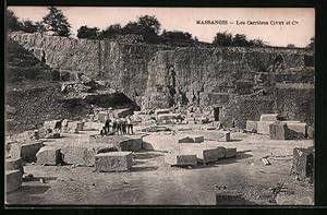 Ansichtskarte Massangis, Les Carrières Civet et Cie, Steinbruch