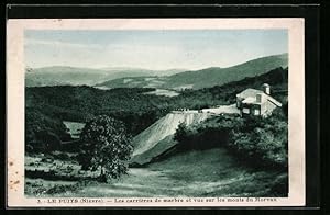 Ansichtskarte Le Puits, Les carrières de marbre et vue sur les mont du Morvan