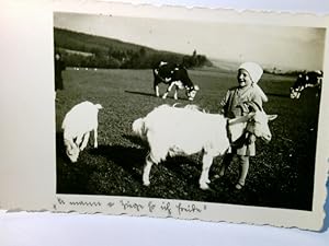 Deutsche Jugendherberge Ramsau. Berchtesgaden. Alte Ansichtskarte s/w, ungel. um 1915 ?. Mädel mi...