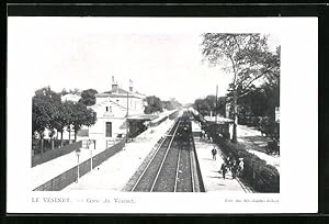 Ansichtskarte Le Vésinet, La Gare, Bahnhof von der Gleisseite