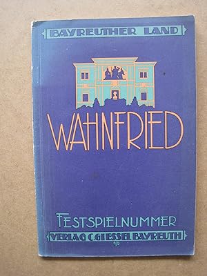 Bild des Verkufers fr Wahnfried 1928 (Bayreuther Land ; Festspielnummer) zum Verkauf von Antiquariat Schleifer