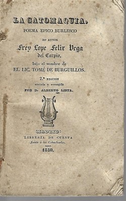 Bild des Verkufers fr La gatomaquia, poema pico burlesco. Frey Lope Felix Vega del Carpio zum Verkauf von Libreria Sanchez