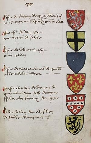 Image du vendeur pour Armorial manuscrit mis en vente par Hugues de Latude