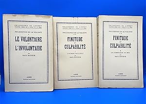 Bild des Verkufers fr Philosophie de la volont. Tome 1 - Le volontaire et l'involontaire. Tome 2 - Finitude et culpabilit. Volume 1 : l'Homme faillible. Volume 2 : La symbolique du mal zum Verkauf von Librairie Orphe