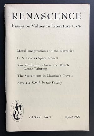 Renascence : Essays on Values in Literature, Volume 31, Number 3 (XXXI; Spring 1979)