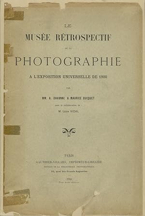 MUSÉE RÉTROSPECTIF DE LA PHOTOGRAPHIE À L'EXPOSITION UNIVERSELLE DE 1900