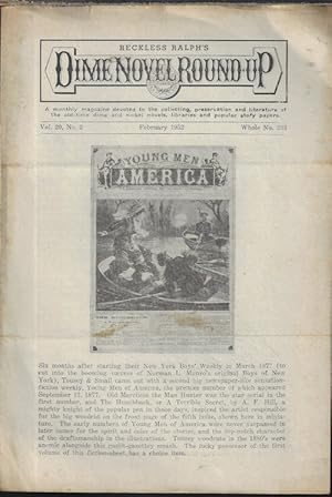 Imagen del vendedor de DIME NOVEL ROUND-UP, Reckless Ralph's. . .: February, Feb. 1952 a la venta por Books from the Crypt